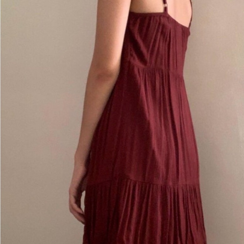 Maroon babydoll dress Y2K Backyard BBQ - Picture 2 of 4